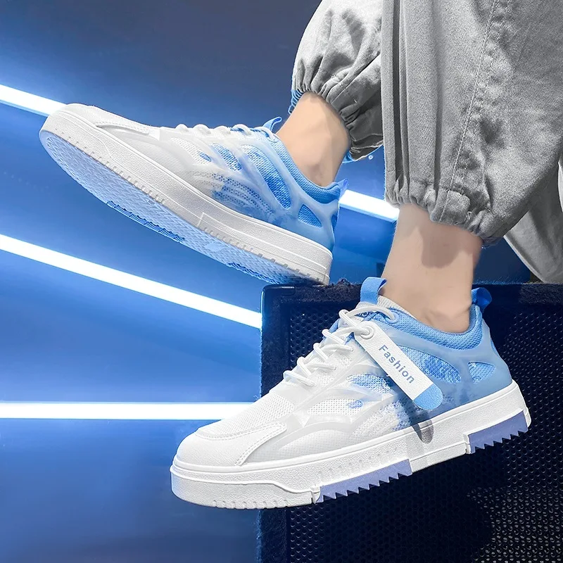 Men's Breathable Thin Mesh Sports Casual Gradient Sneakers. Lightweight, comfortable shoes perfect for everyday wear and — photo 3