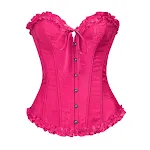 Retro Corset Waist Top Rose Red Define Your Waist and Style. A flattering and chic top that enhances your figure for a v — photo 2