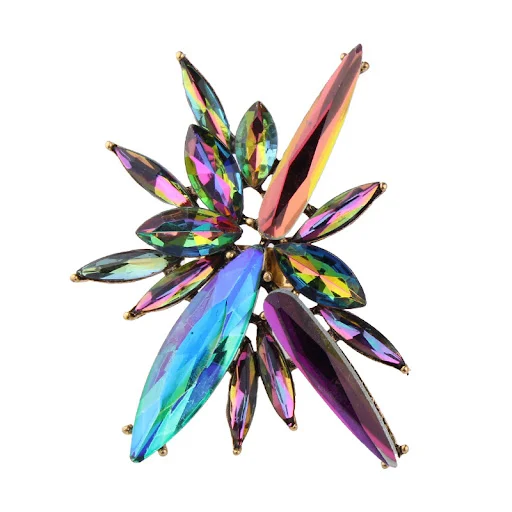 Title 4, Anel feminino de diamante em forma de gota dág...