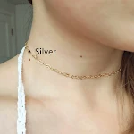 Colar feminino de coração de cobre, fashion e versátil, para valorizar a clavícula. Perfeito para looks casuais ou sofisticados. — foto 5