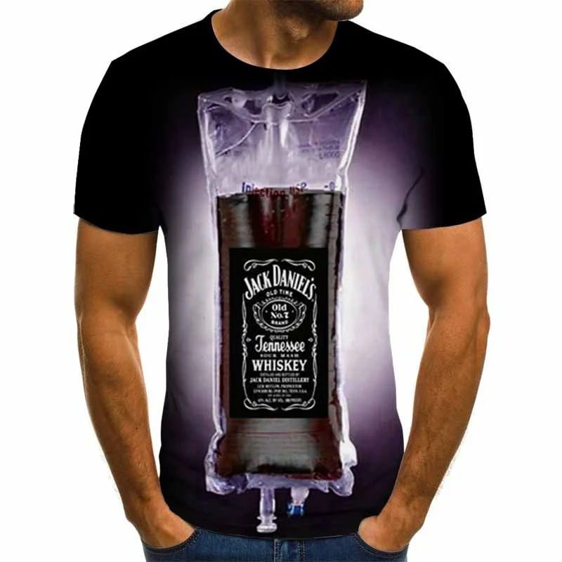 Title 19, Three-dimensional Graphic T-shirt Mens Casual ...