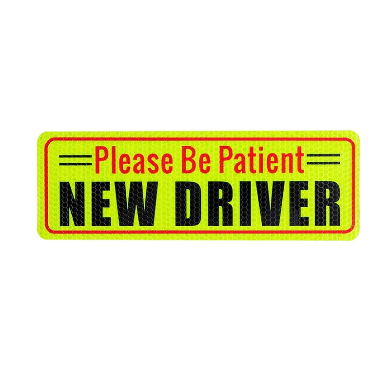Personalized Car Warning Reflective Stickers for Novice Drivers. Enhance Road Safety and Increase Visibility for New Dri — photo 2