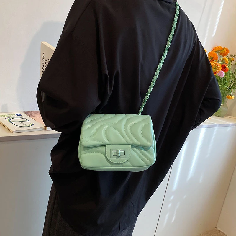 Title 5, Bolsa feminina transversal com corrente para la...
