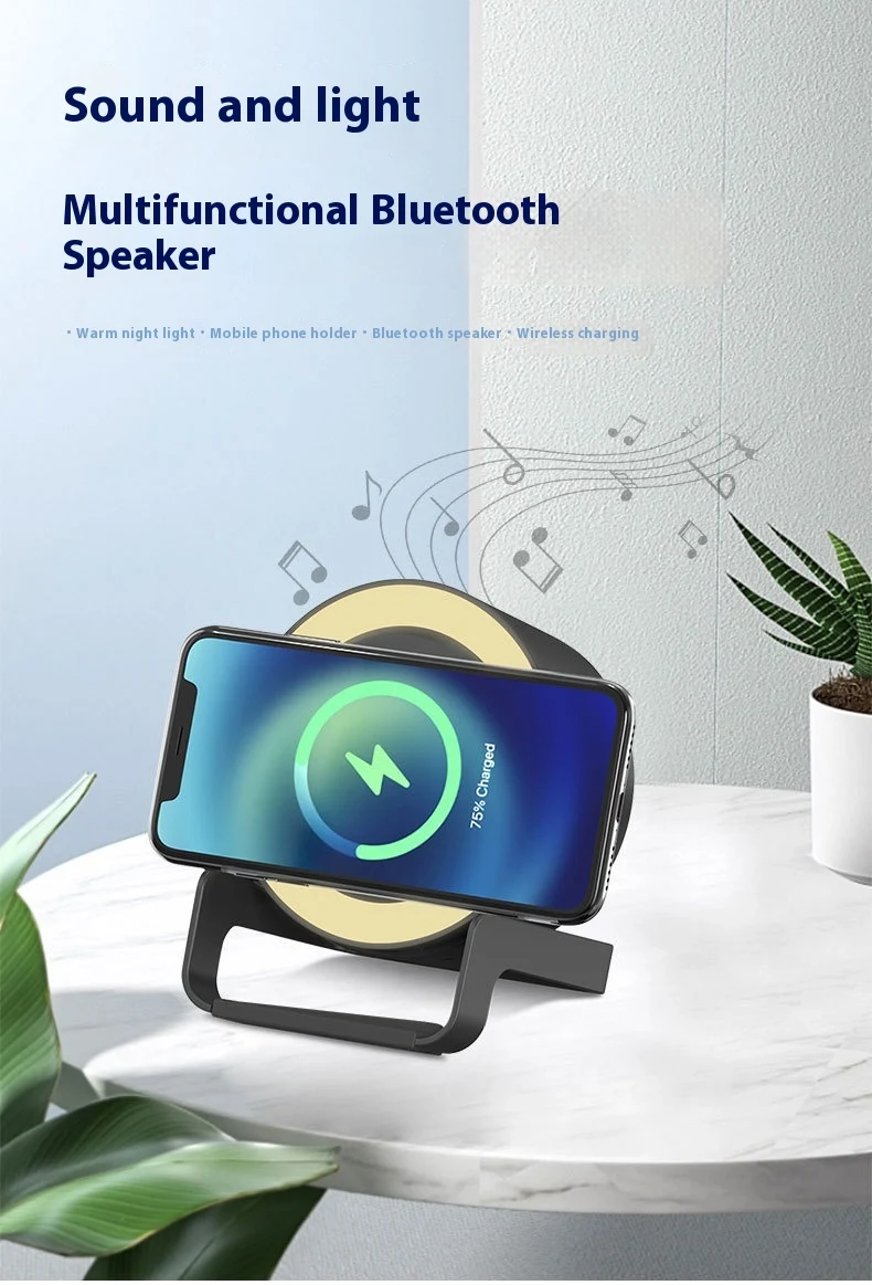 Title 1, Wireless Charger Bluetooth Speaker Multifunctio...