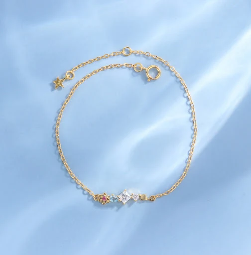 Title 4, Pulseira de diamantes de prata S925 estilo core...