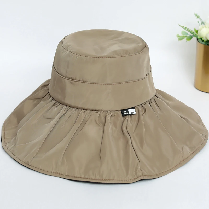 Title 2, Black Plastic Sun Hat Foldable Sun Hat Anti-ult...