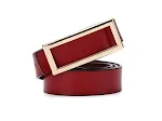Gold buckle red
