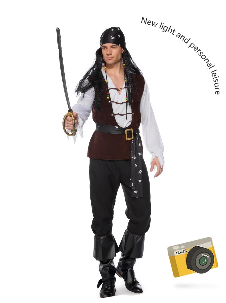 Title 2, Mens Cosplay Clothes Halloween Pirates Of The ...