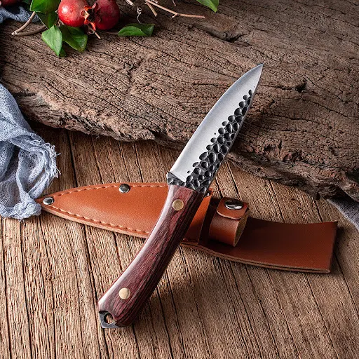 Title 4, Household Multi-purpose Knife with Leather Shea...