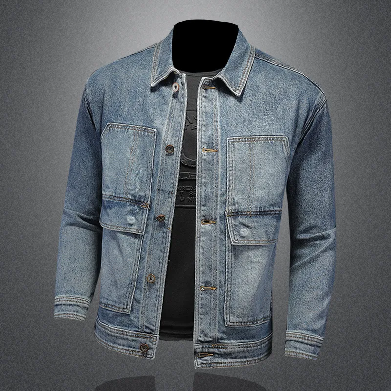 Spring European Style Fashion Elastic Denim Coat, comfortable and stylish, perfect for casual looks, versatile and moder — photo 5