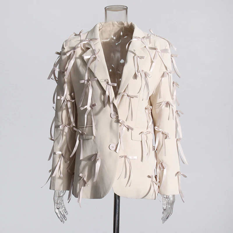 Women's Stitching Bow Special-interest Design Loose All-match Suit Jacket for versatility and style. A perfect everyday — photo 28