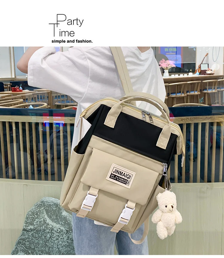 Title 11, Mochila Big Clip para estudantes universitárias...