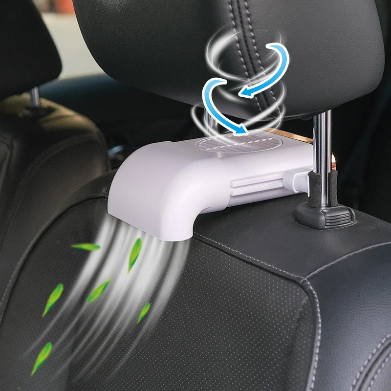 Magnetische autoventilator met draadloos opladen en USB, 3 snelheden. Stille koeling voor achterbank. Universeel en eenvoudig te installeren. — foto 8