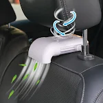 Magnetische autoventilator met draadloos opladen en USB, 3 snelheden. Stille koeling voor achterbank. Universeel en eenvoudig te installeren. — foto 8