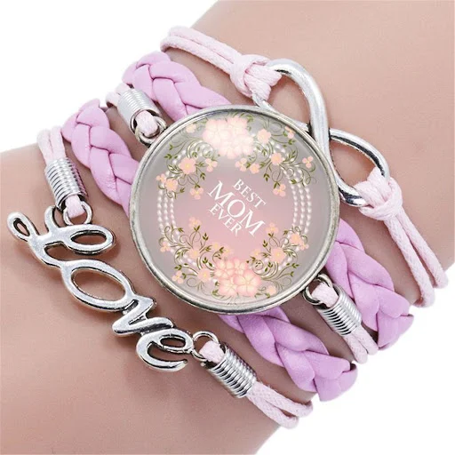 Title 3, Pulseira de couro multicamadas Time Stone para ...