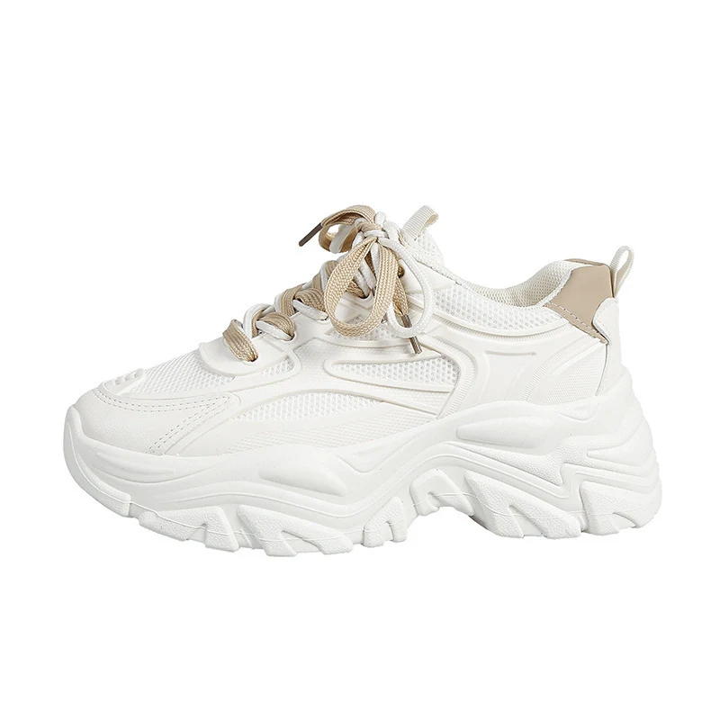 Tênis Dad Shoes Femininos Plataforma All-Match, sapatos casuais que aumentam a altura, combinando conforto e estilo. — foto 7