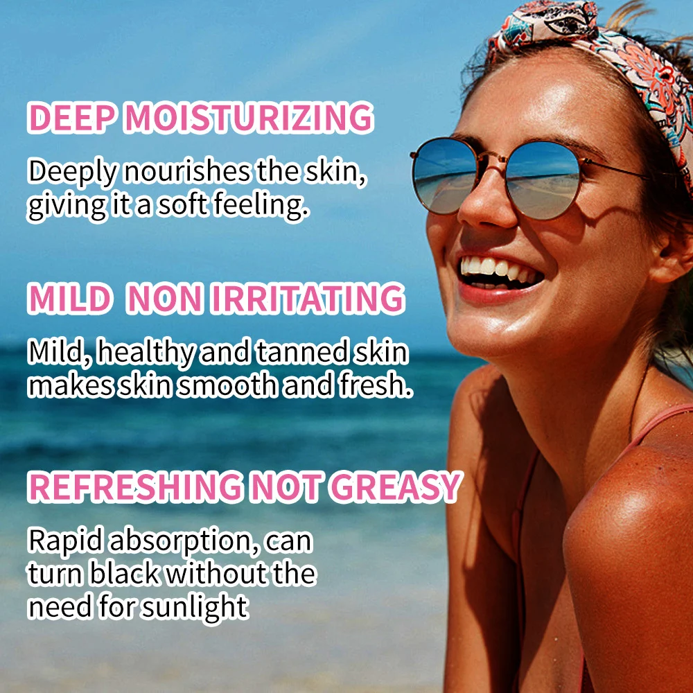 Peach Sun Tanning Beach Bath Sun-free Self-Black Autoabbronzante per un'abbronzatura senza sole. Ottieni un'abbronzatura naturale e duratura senza esposizione solare. — foto 3