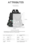 Mochila feminina Oxford estampada moderna 2024 nova, antifurto, grande capacidade, perfeita para lazer e uso diário. — foto 8