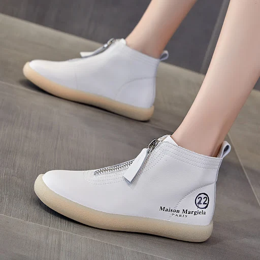 Title 4, Genuine Leather British Style All-match Ankle B...