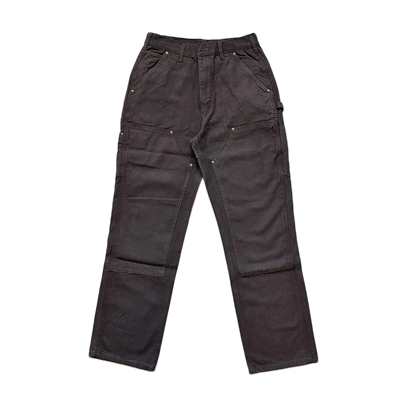 Washed Old Canvas Logging Overalls Trousers. Durable work pants offering comfort and style. Perfect for outdoor work or — photo 3