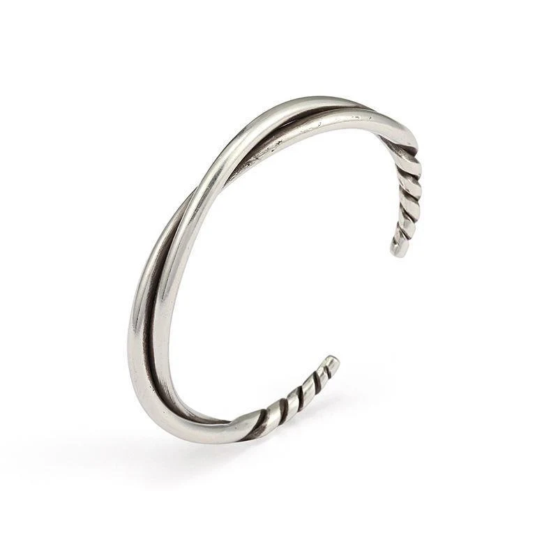 Pulseira tailandesa torcida feita à mão para homens, retrô e ajustável. Design especial e moderno, um acessório único e charmoso. — foto 1