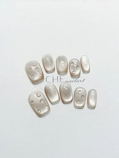 Title 3, Water Beads Hand-worn Nail Cat Eye Solid Color ...