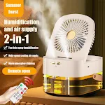 Mini-Luftkühler mit Befeuchtungsfunktion für den Schreibtisch Fernbedienung Timer Großer Wind Leise USB-Laden — foto 5