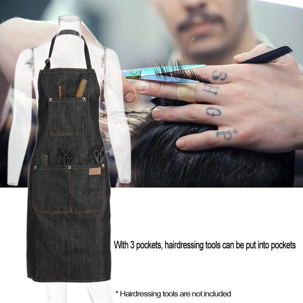 Title 4, Vulcanized Black Denim Halterneck Japanese Work...