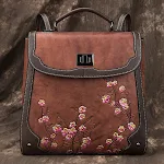 Eenvoudige leren casual schooltas voor dames, retro college rugzak in Britse stijl, computer rugzak. Veelzijdig en perfect voor dagelijks gebruik. — foto 3