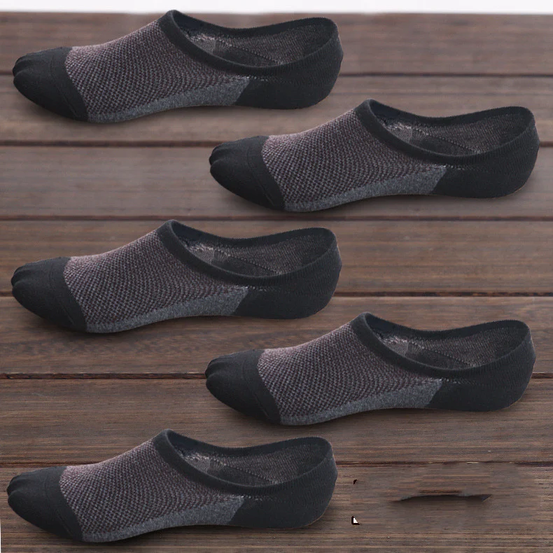 Herren Bootssocken aus reiner Baumwolle, unsichtbar, dünn, geruchshemmend, flacher Ausschnitt, ideal für den Sommer. — foto 5