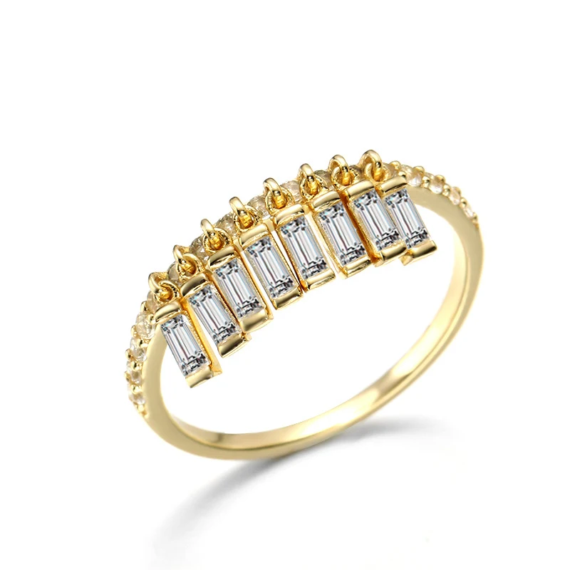 Anel de Zircônia Criativo com Borla Feminino Joia elegante e moderna para mulheres. Adicione um toque especial ao seu visual. Compre já! — foto 2