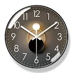 Quartz clock 6284 W black fram
