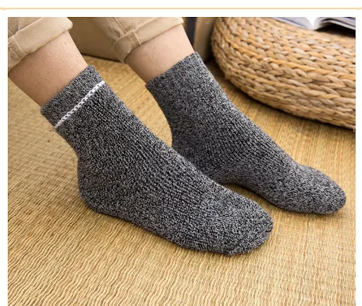 Title 1, Mens Wool Winter Plus Velvet Thickened Long-tu...