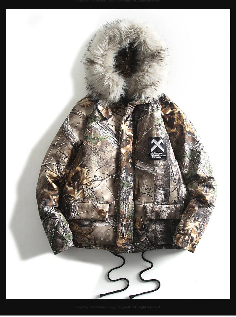Title 6, Big fur collar splash cotton jacket