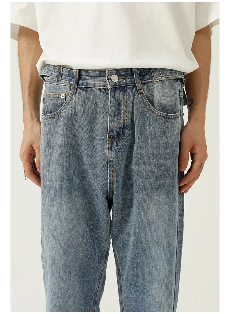 Title 6, Mens straight casual jeans with a personality ...