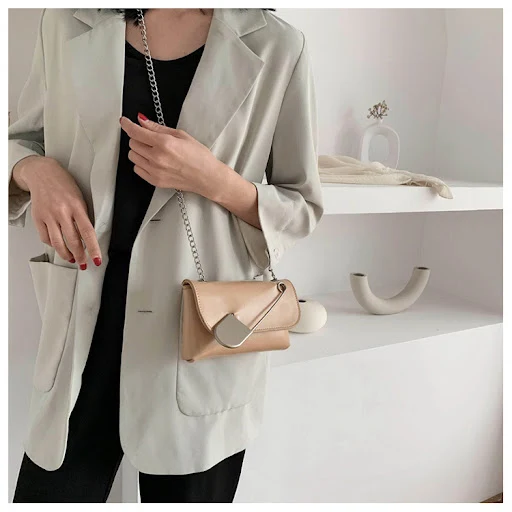 Title 19, Bolsa de ombro com corrente de pino Elegância e...