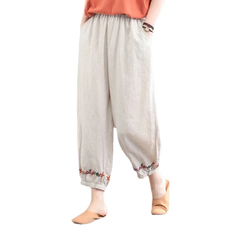 Title 5, Dames Vintage Katoen Linnen Effen Kleur Casual ...