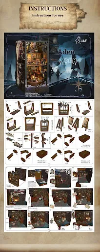 Title 5, Wooden Assembled Model Decoration, Creative Bir...