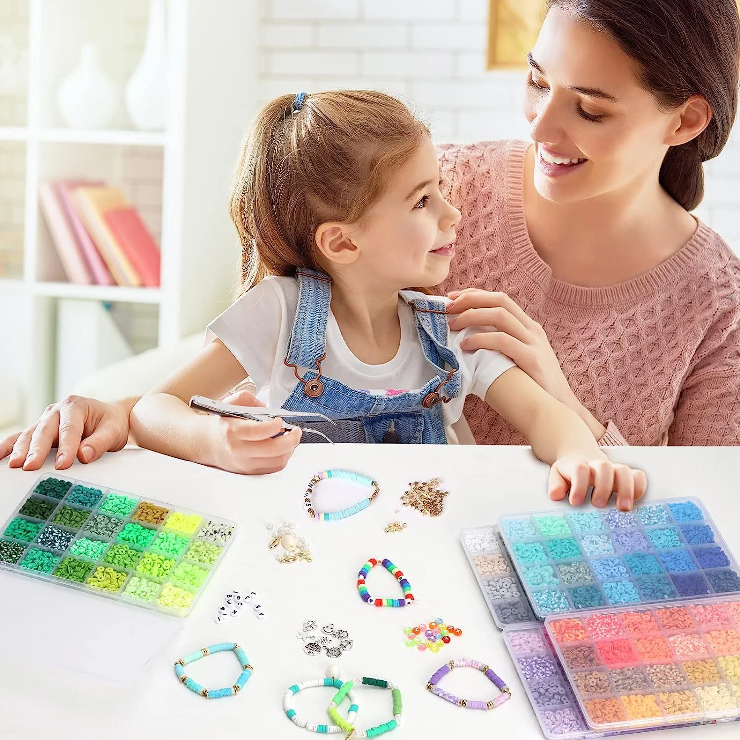 Title 5, Multi-Color Soft Ceramic Beads Ornament Sets Of...