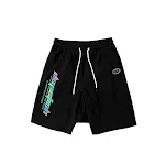 Men's reflective letter printed shorts for nighttime activities. Enhanced visibility and safety for running, cycling, an — photo 3