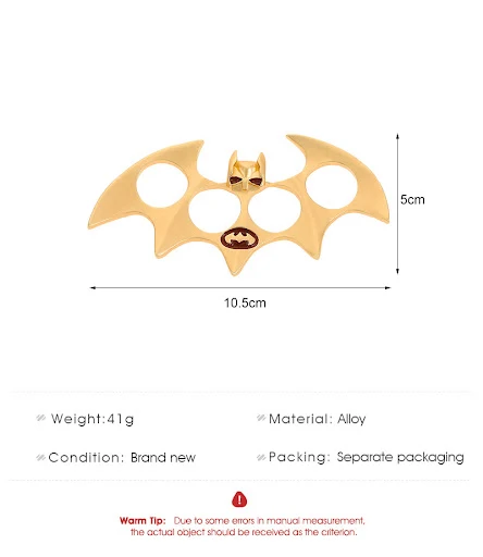 Title 1, Creative Gothic Exaggerated Bat Boxing Claw Rin...