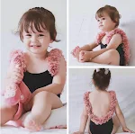 Floral halter mother and daughter swimsuit, perfect for matching beach or pool looks, enjoy summer with style and create — photo 1