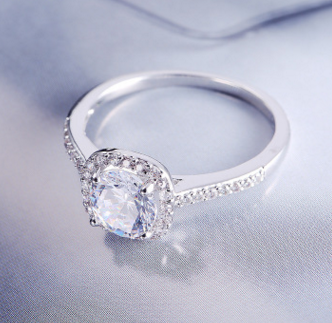 Anel feminino de moda coreana clássica, com zircônias AAA. Acessório perfeito para noivas em casamentos, adicionando brilho e sofisticação. — foto 5