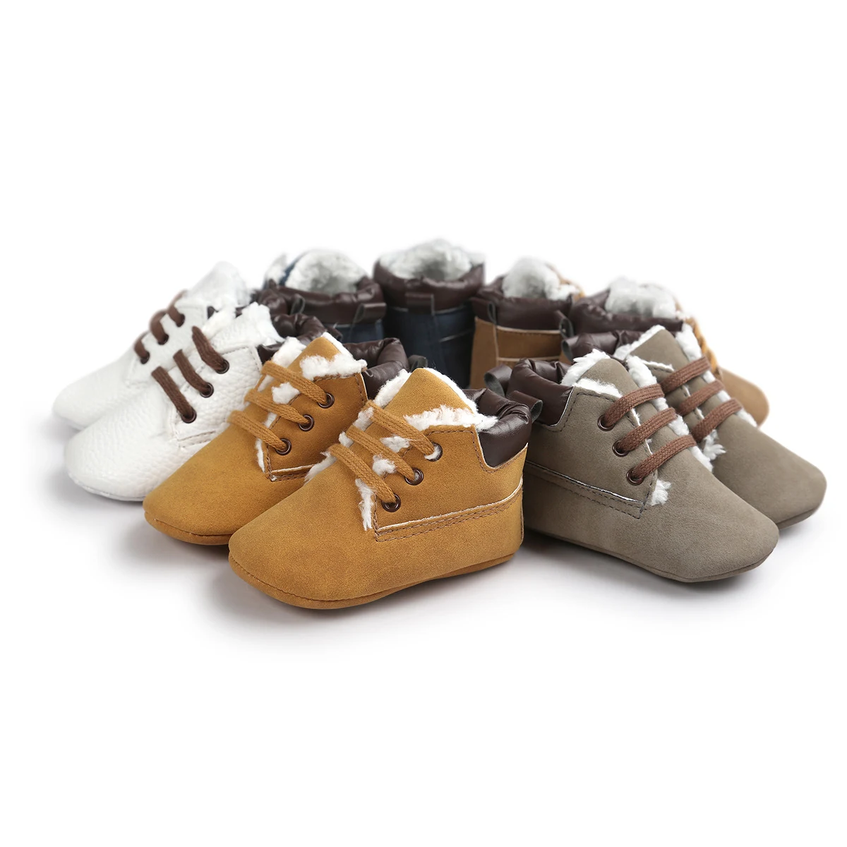 Winter Baby Jongens Schoenen Suède Lederen Sneakers Peuter Baby Schoenen Anti-slip Zachte Zool Vetersneeuwlaarzen Warme Baby Boot — foto 4