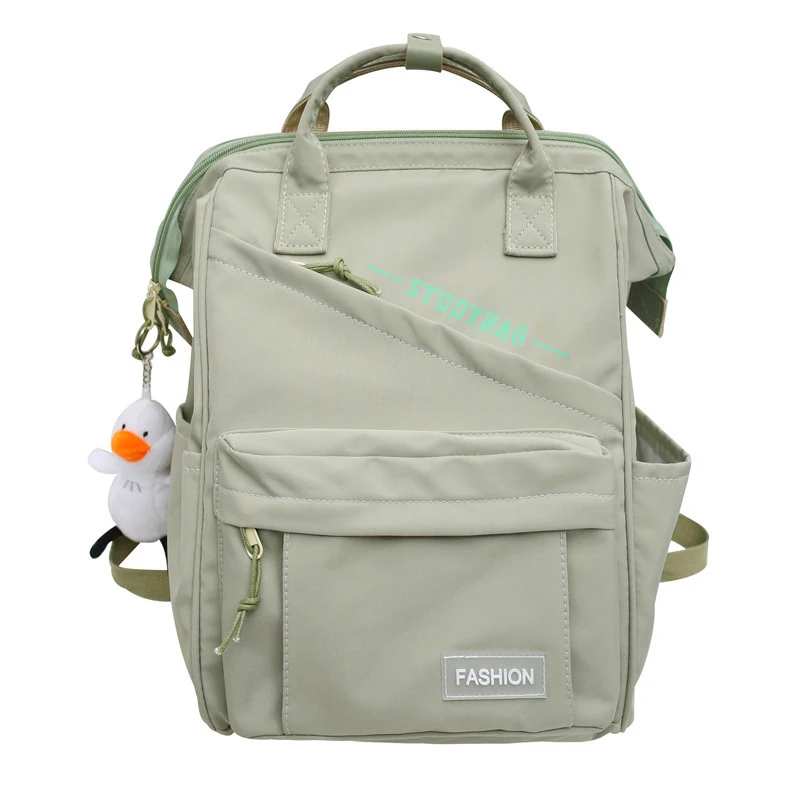 Mochila Escolar de Cor Sólida com Grande Capacidade Perfeita para Estudantes Amplo Espaço para Livros e Materiais Durável e Confortável — foto 2