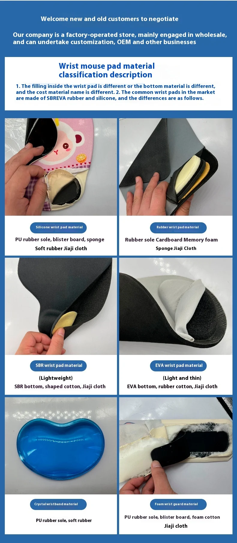 Title 1, Creative Memory Cotton Silicone Wrist Guard Mou...