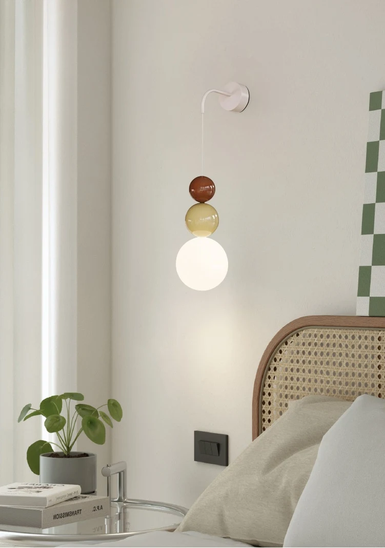Title 9, Cream Style Gourd Wall Lamp, Small Creative Des...