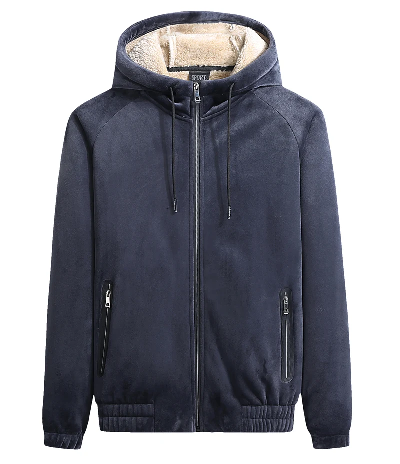 Men's Hooded Cardigan Sweater Plus Cashmere Warm Lamb Velvet Jacket. Ultimate winter warmth and comfort in a stylish and — photo 2