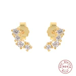 Brincos INS criativos e estilosos em prata 925. Design moderno e versátil para combinar com tudo. Acessório perfeito para o seu look. — foto 6