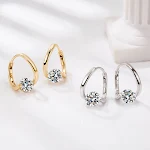 Brincos de diamante personalizados femininos, graciosos e modernos, perfeitos para realçar sua beleza e adicionar elegância. — foto 3
